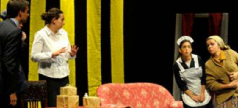 El grupo Teatro Pinillos representó anoche una farsa teatral de Enrique Jardiel Poncela. /Kamarero