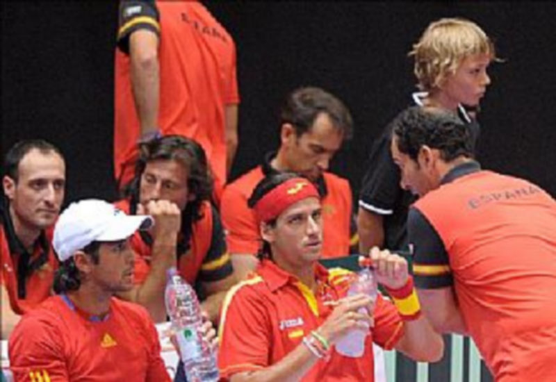 Verdasco y López no pudieron con el doble francés. /EFE