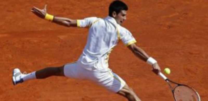 Novak Djokovic durante el partido contra Nadal.