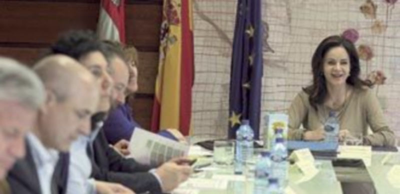 Clemente preside la reunión de la Mesa Regional del Vacuno de Leche. / Rubén Cacho (Ical)