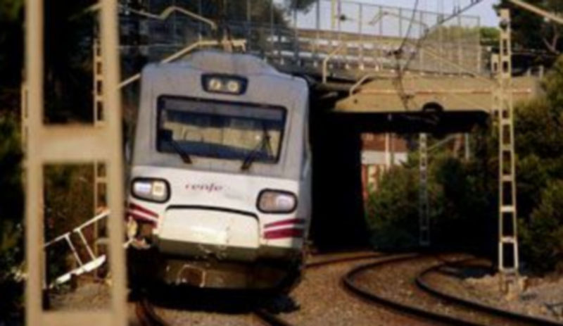 El tren que protagonizó el atropello ferroviario./EFE