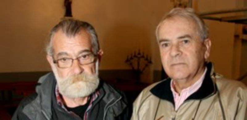 El pintor Pedro Castro y el mecenas Juan Yagüe. / F. Descalzo