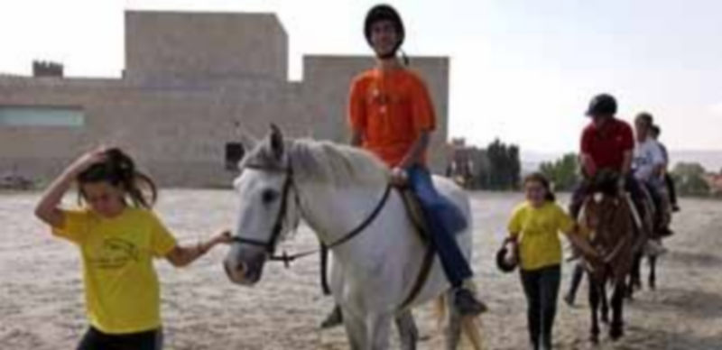 Imagen de las jornadas de acercamiento a la hípica que se están desarrollando en la ciudad de Ávila. / M. Martín / ical