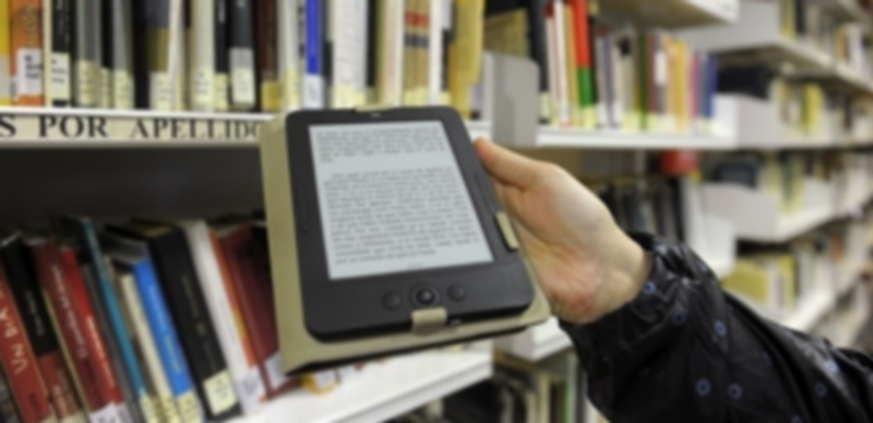 Un usuario de un libro electrónico