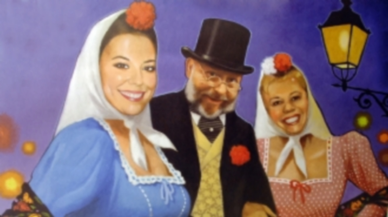 El cartel anunciador de la nueva representación del Cuadro Lírico Julián Gayarre es obra del pintor segoviano José Luis López Saura.  / Juan Martín