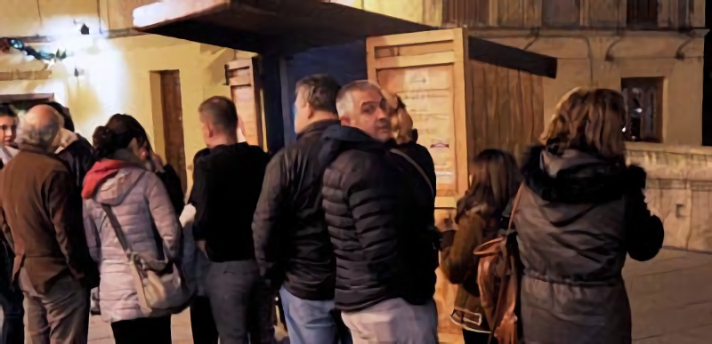 Uno de los puestos de venta de castañas en la temporada pasada. KAMARERO