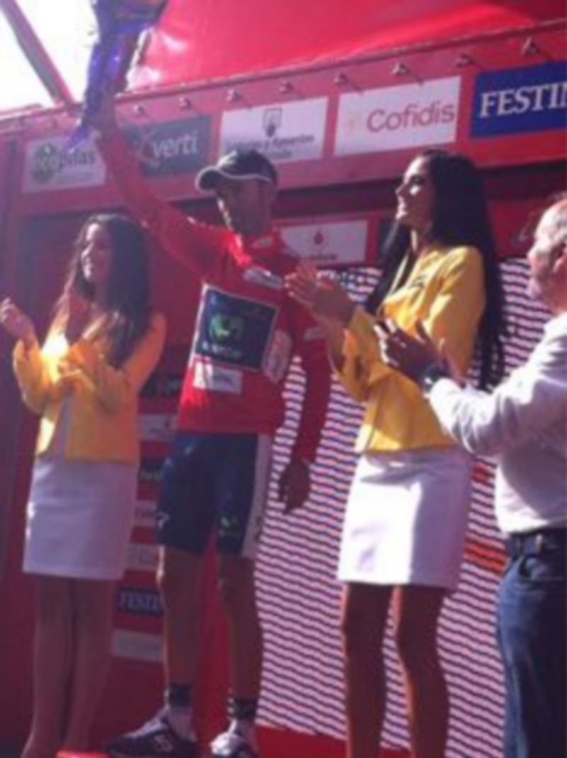 Alejandro Valverde se corona en Arrete./ FOTO: PERFIL OFICIAL DE LA VUELTA A ESPAÑA EN TWITTER