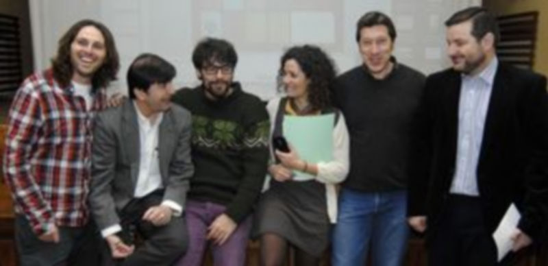 Los participantes en la presentación