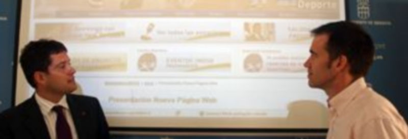 Momento de la presentación oficial de la nueva web del Instituto Municipal de Deportes de Segovia. / El Adelantado