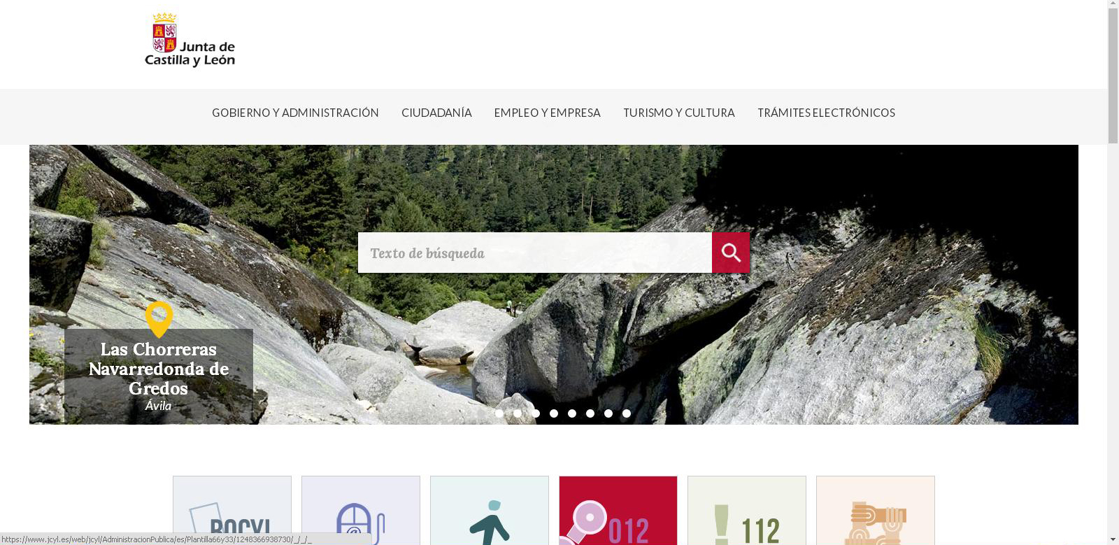 Nuevo diseño de la página web de la Junta de Castilla y León. / Agencias