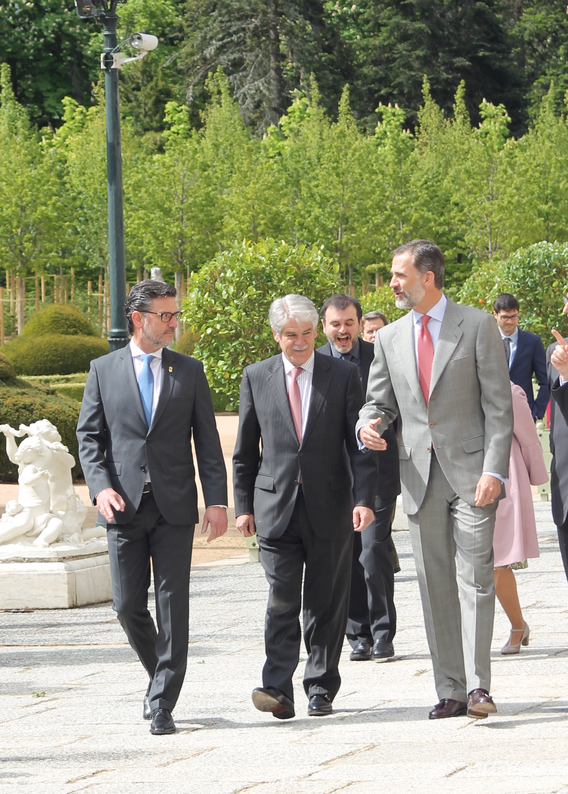 Vitita de Felipe VI al Palacio de La Granja.