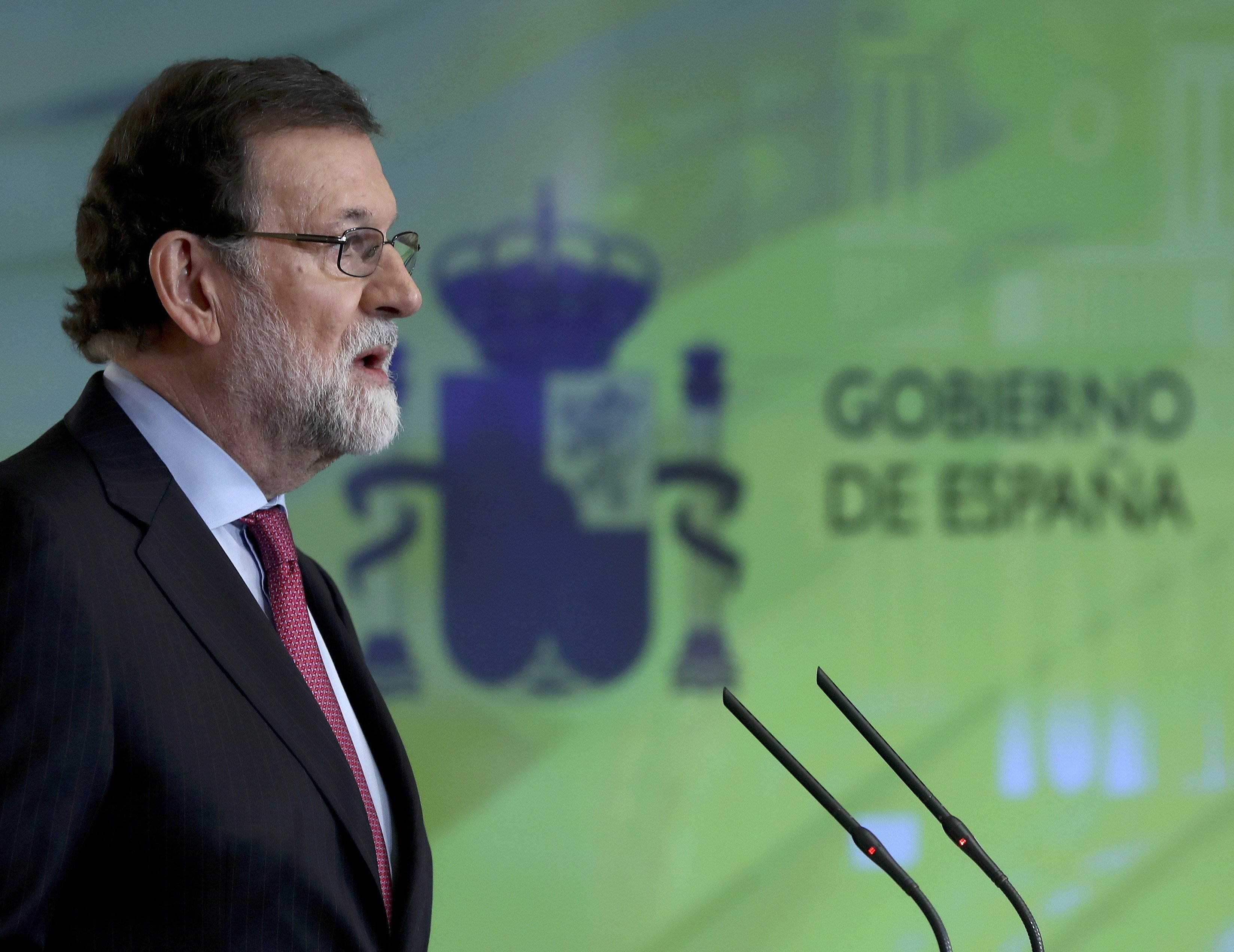 El presidente del Gobierno, Mariano Rajoy, durante la rueda de prensa de balance.