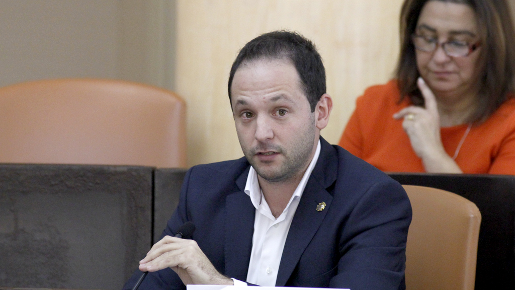Alberto Serna, portavoz del grupo socialista en la Diputación. / nerea llorente