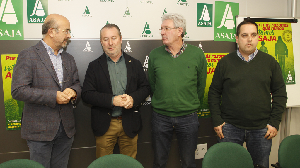 Líderes de Asaja, ayer en Segovia. / N. Llorente