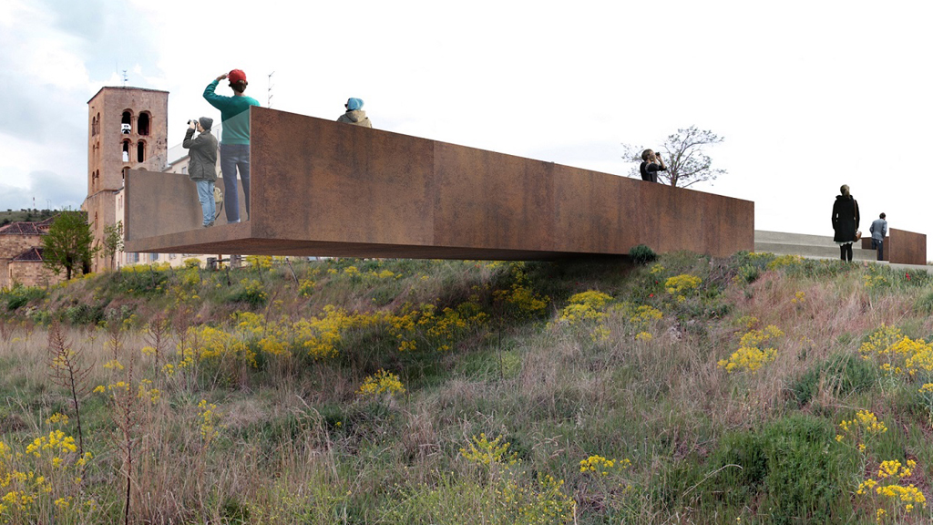 Montaje del proyecto del mirador. / E.A.