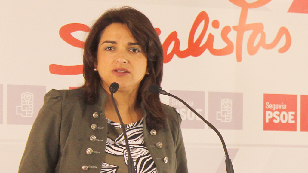 Alicia Palomo, en la sede del PSOE. / E.A.