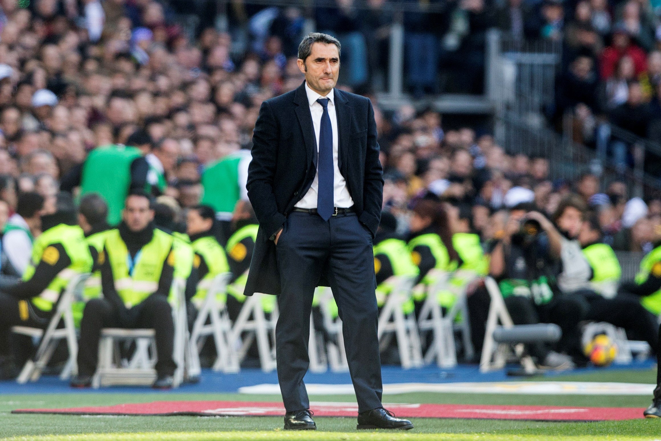 Ernesto Valverde, durante el Clásico del Santiago Bernabéu que el Barça ganó 0-3 al Real Madrid.