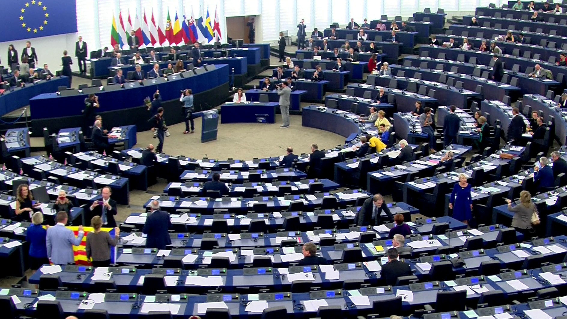 Imagen de archivo de la Eurocámara en una una sesión ordinaria en el Parlamento Europeo.