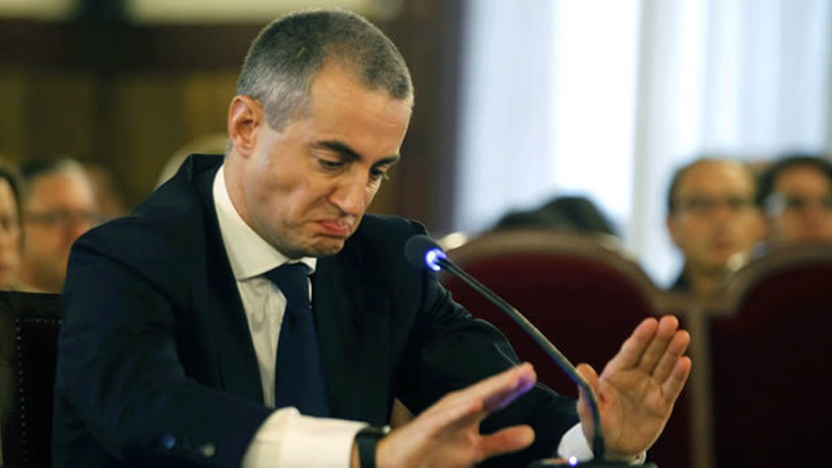 El exsecretario general del PP valenciano, Ricardo Costa, a su llegada a la Audiencia Nacional.