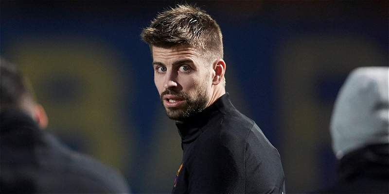 Piqué, en un entrenamiento.