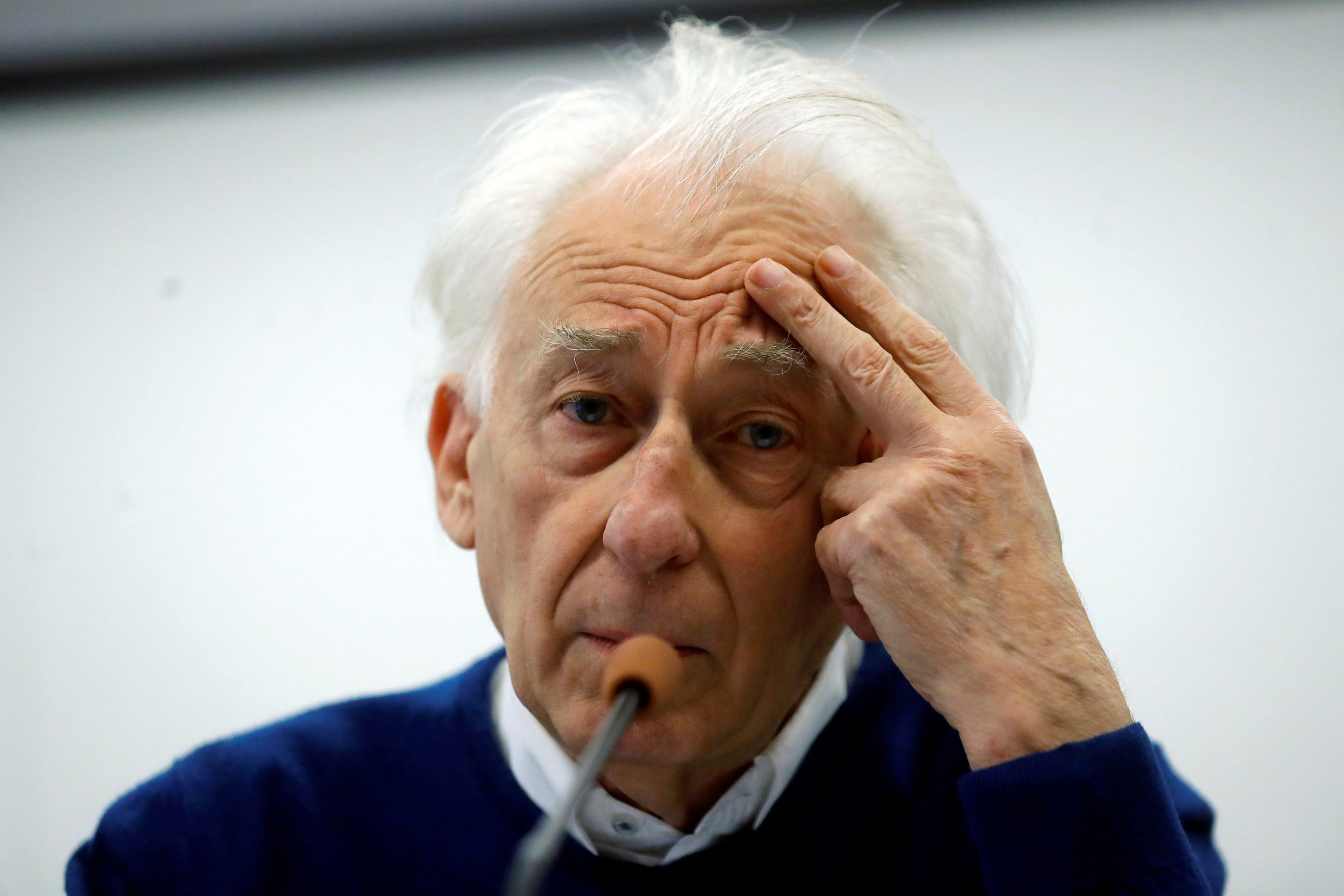 El dramaturgo Albert Boadella durante la rueda de prensa ofrecida para presentar el estreno de su nueva obra.