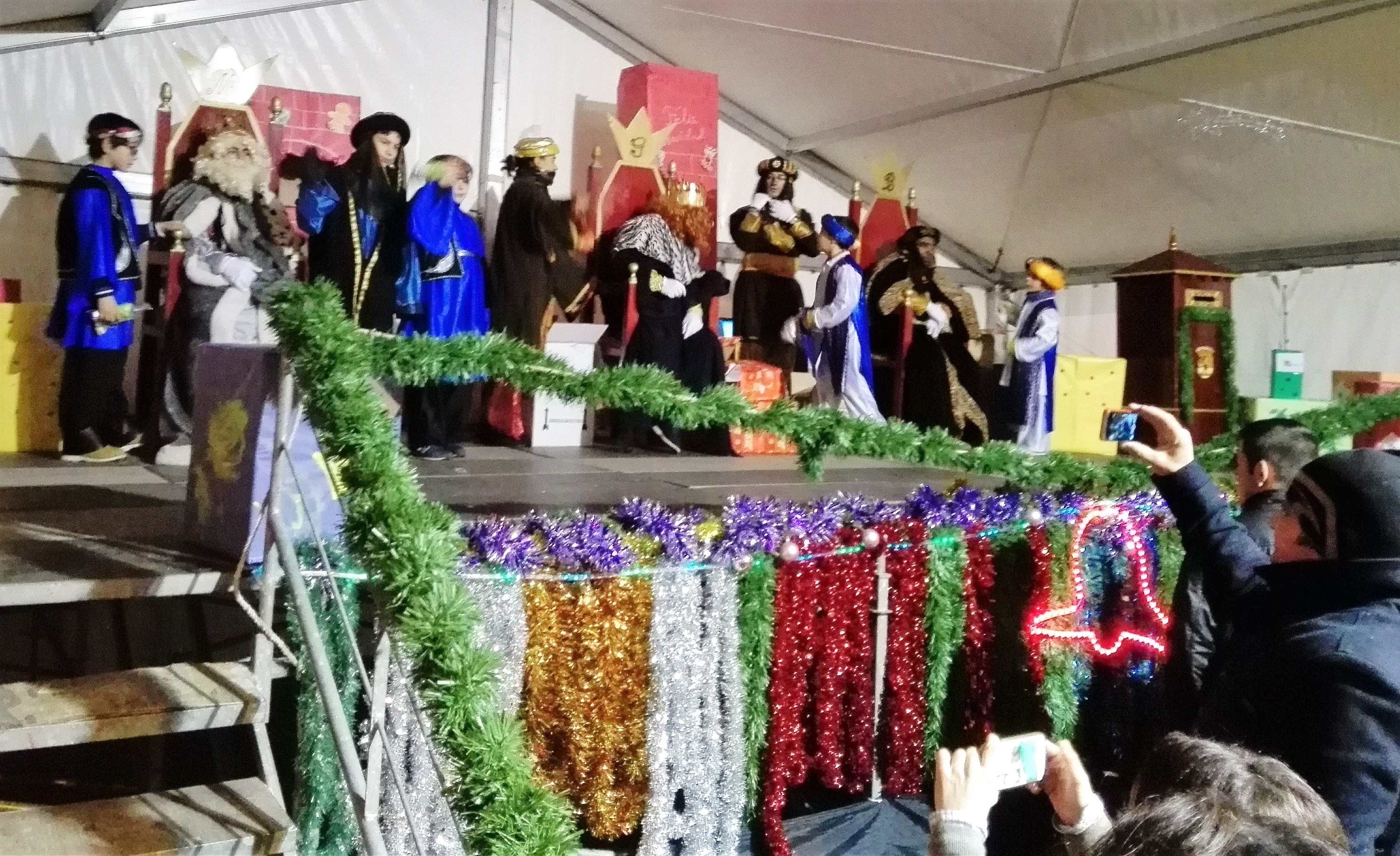 Los Reyes, las pasadas Navidades, en el Real Sitio.