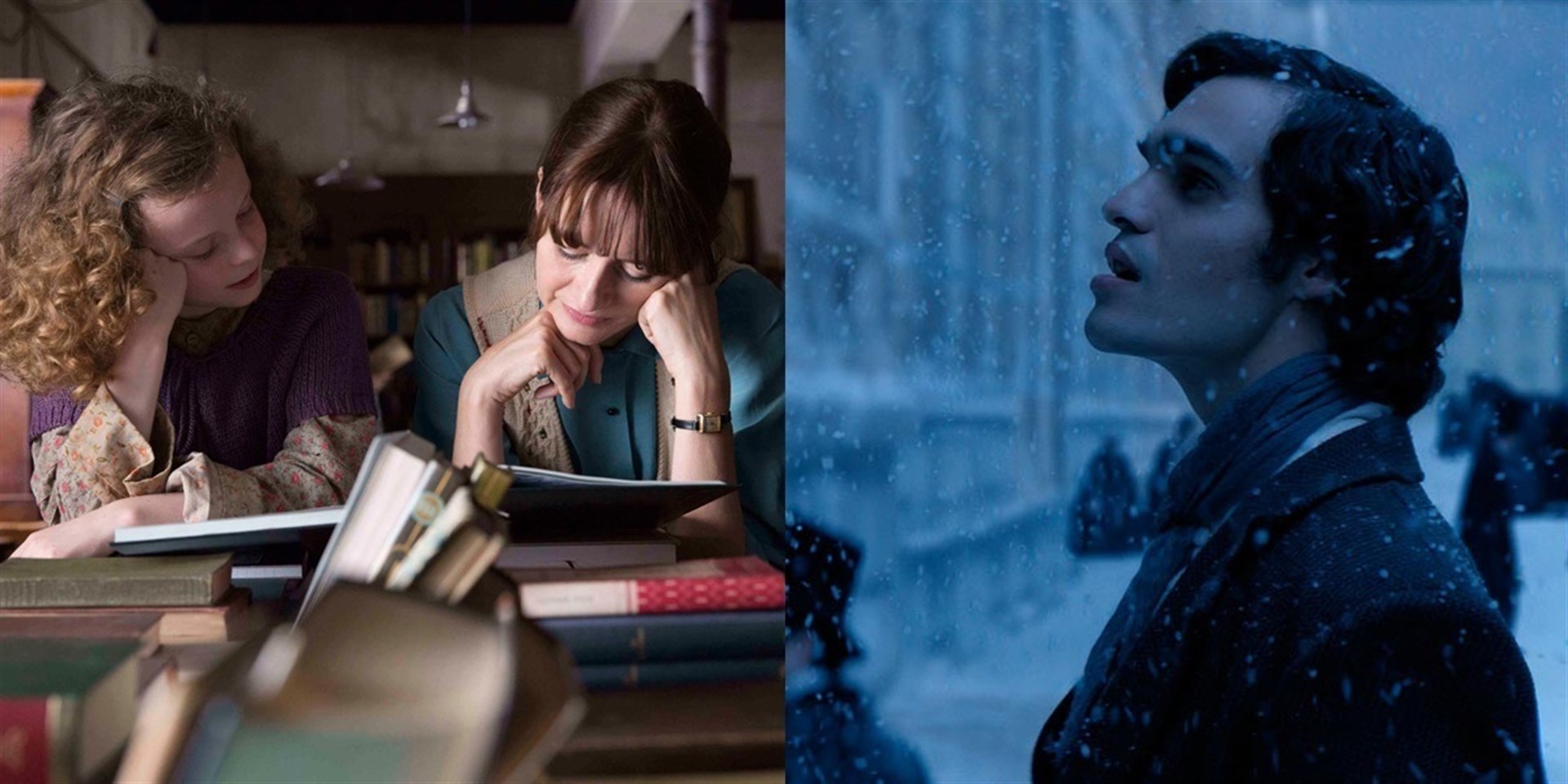 Fotogramas de las películas candidatas a los Goya ‘La Librería’ (i) y ‘Handía’, líder en nominaciones.