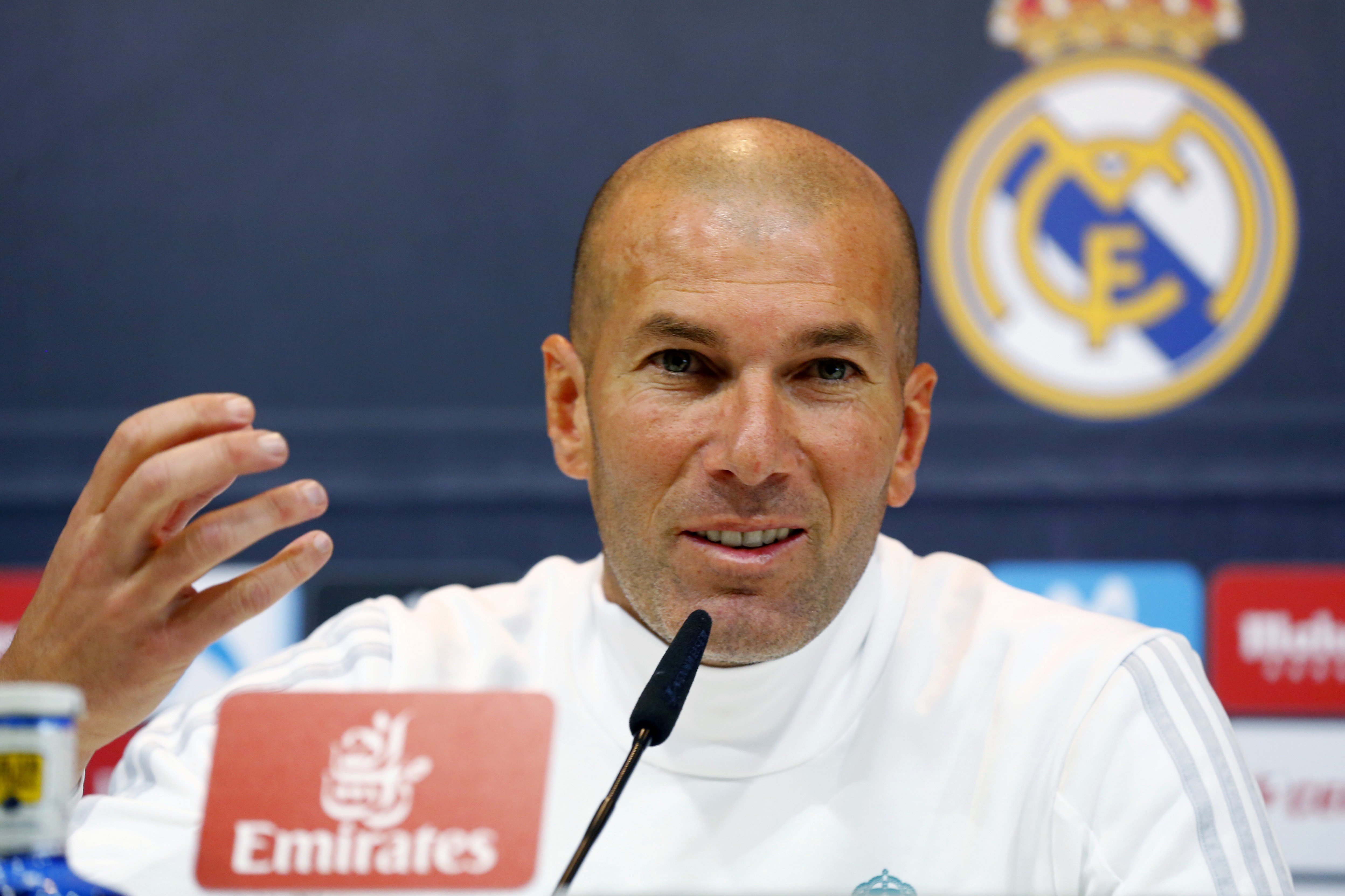 Zinedine Zidane, en rueda de prensa.