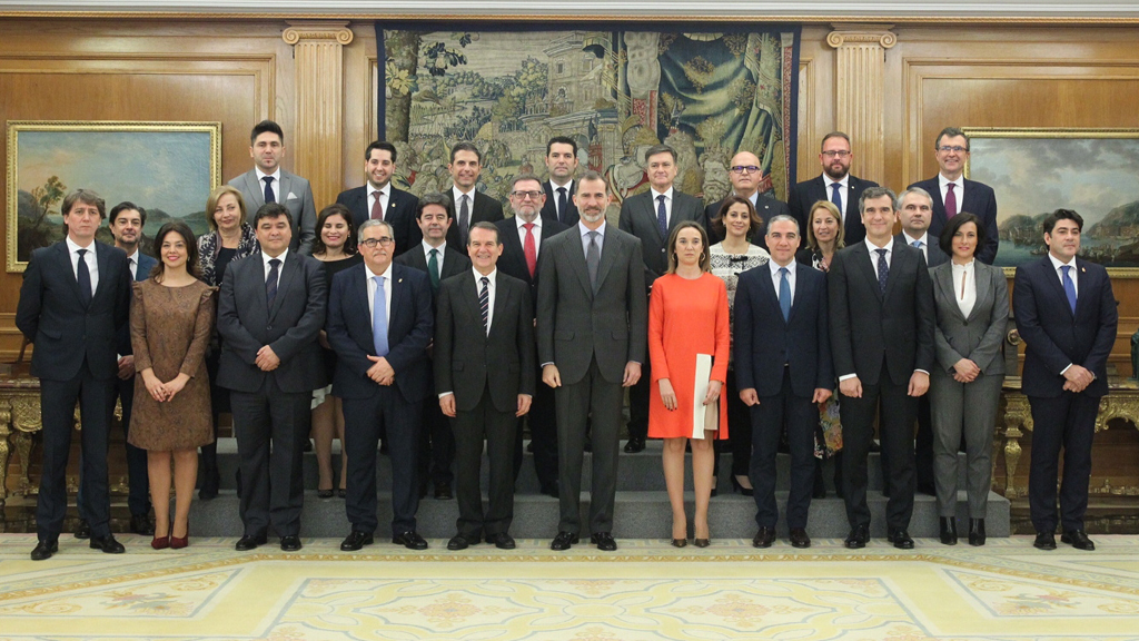 Recepción del Rey a los representantes de la FEMP en el Palacio de La Zarzuela. / el adelantado