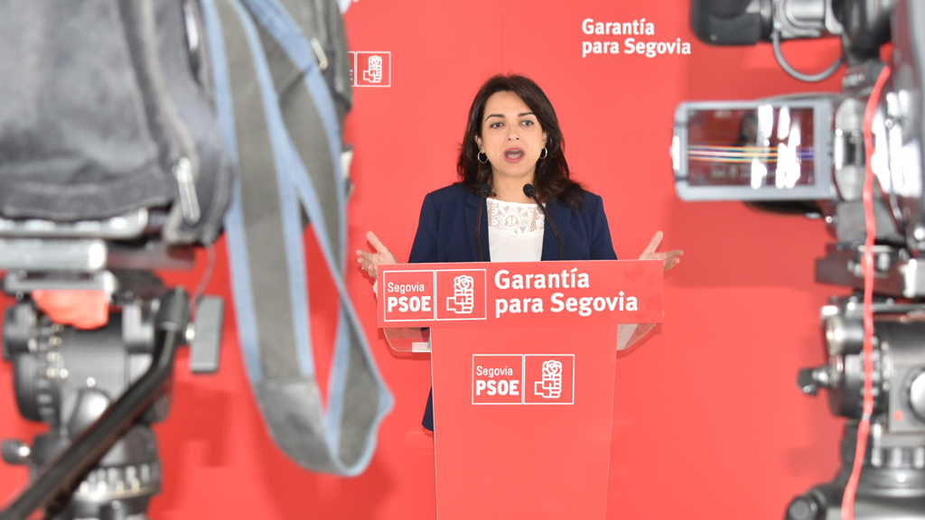 Alicia Palomo, en un acto del PSOE. / E.A.