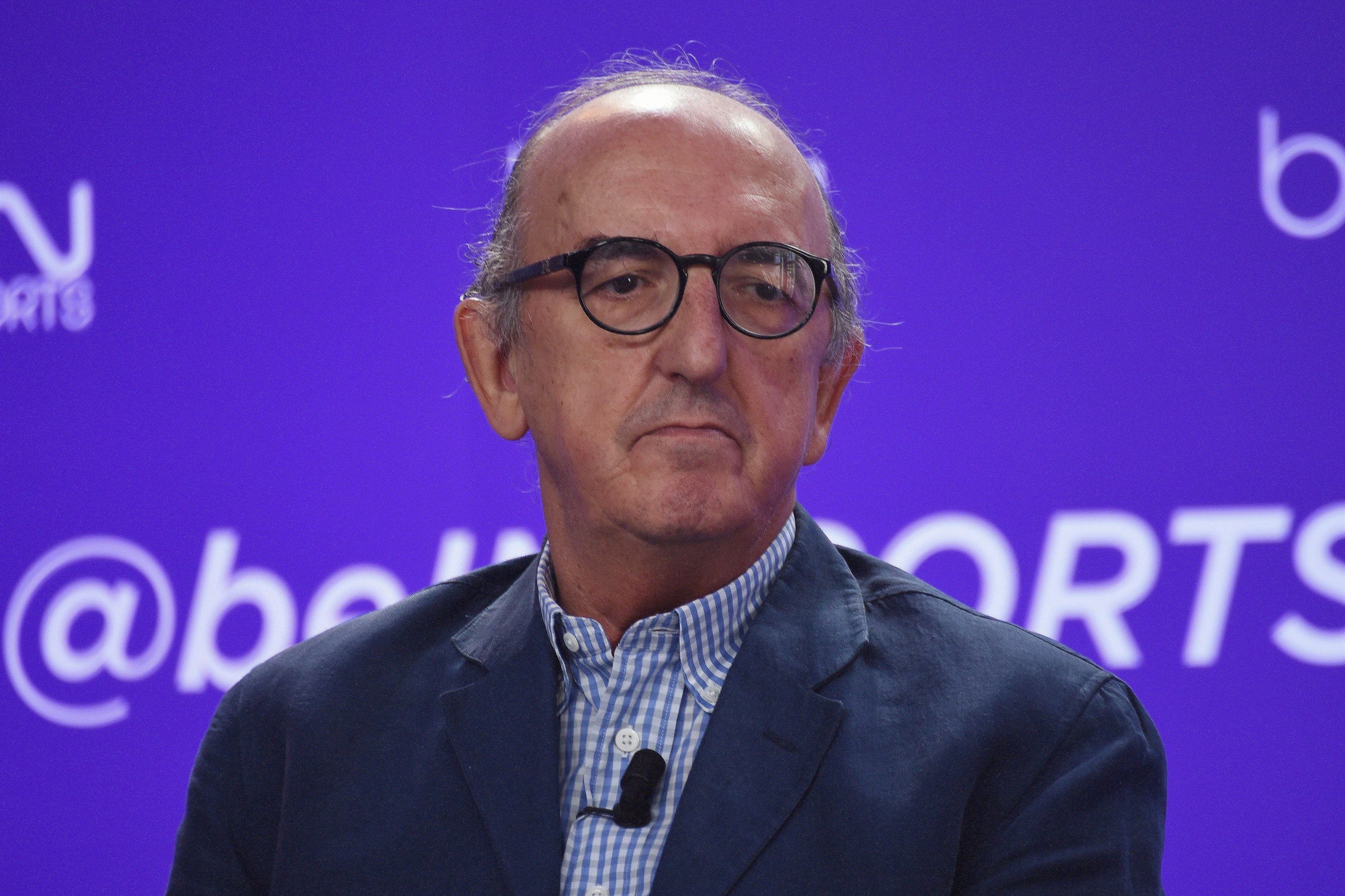 El presidente y fundador de Mediapro, Jaume Roures, durante un acto ante los medios de comunicación.