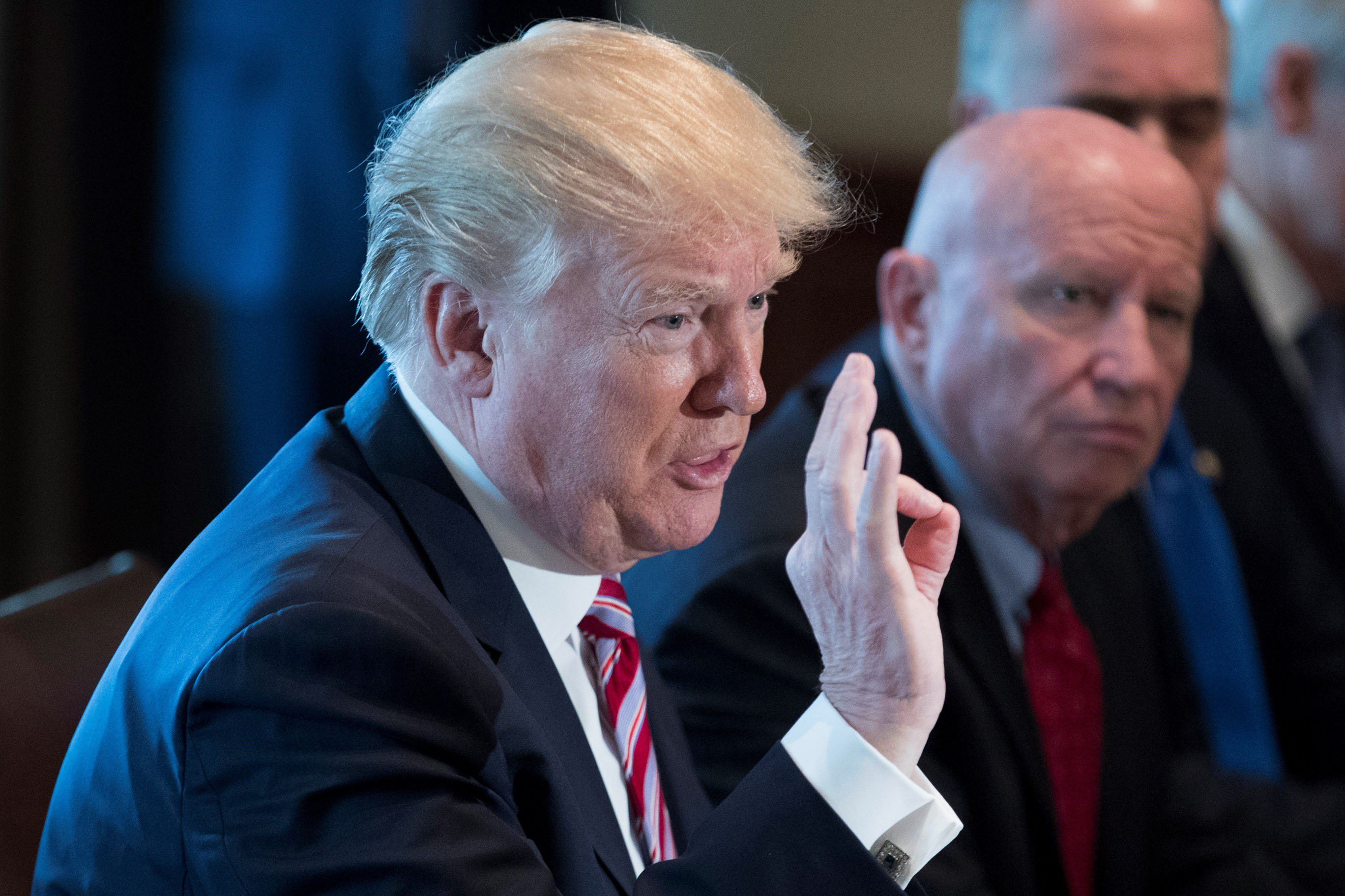 El presidente de Estados Unidos, Donald Trump, durante una reunión ayer en la Casa Blanca.