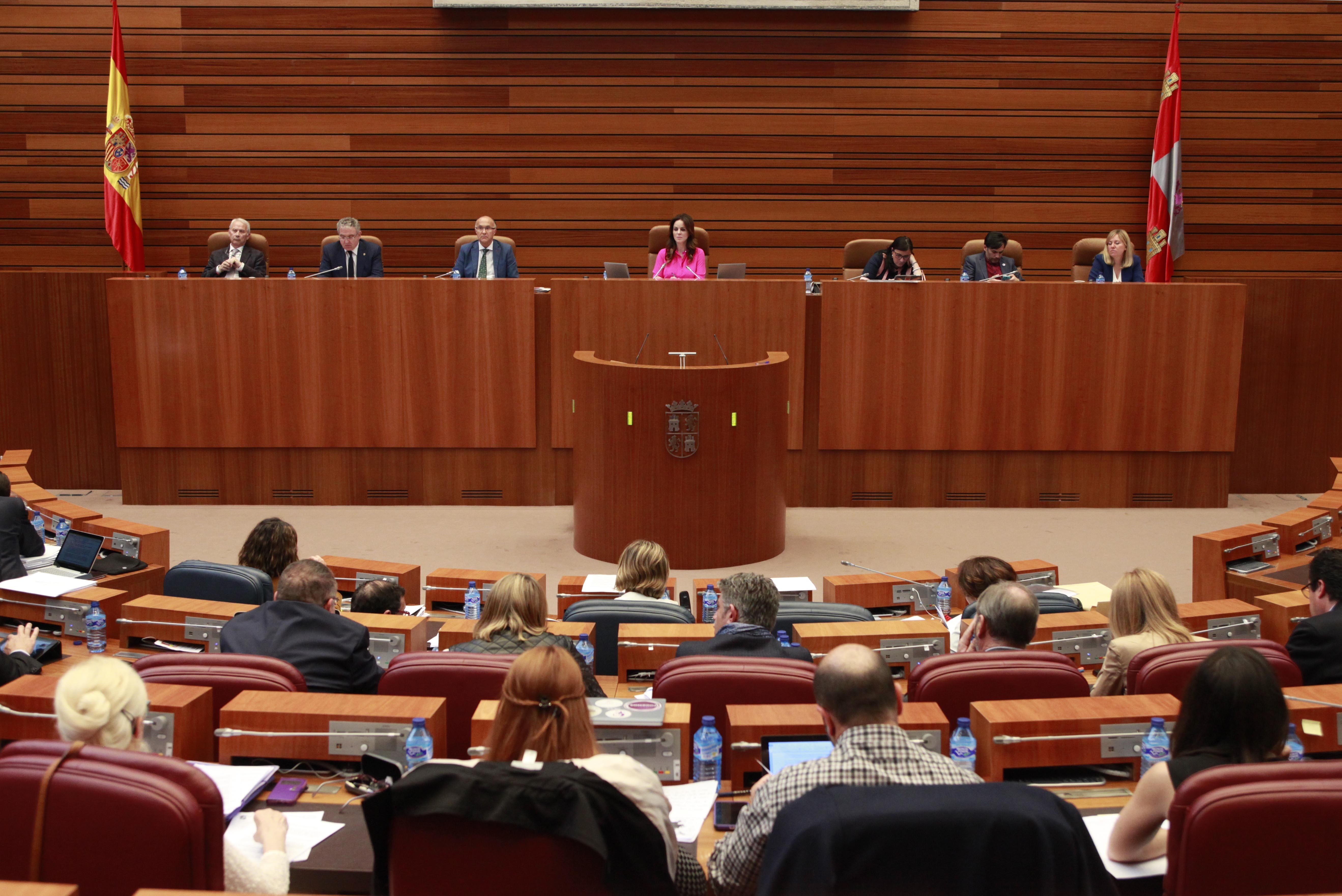 Pleno de las Cortes de Castilla y León en Valladolid.