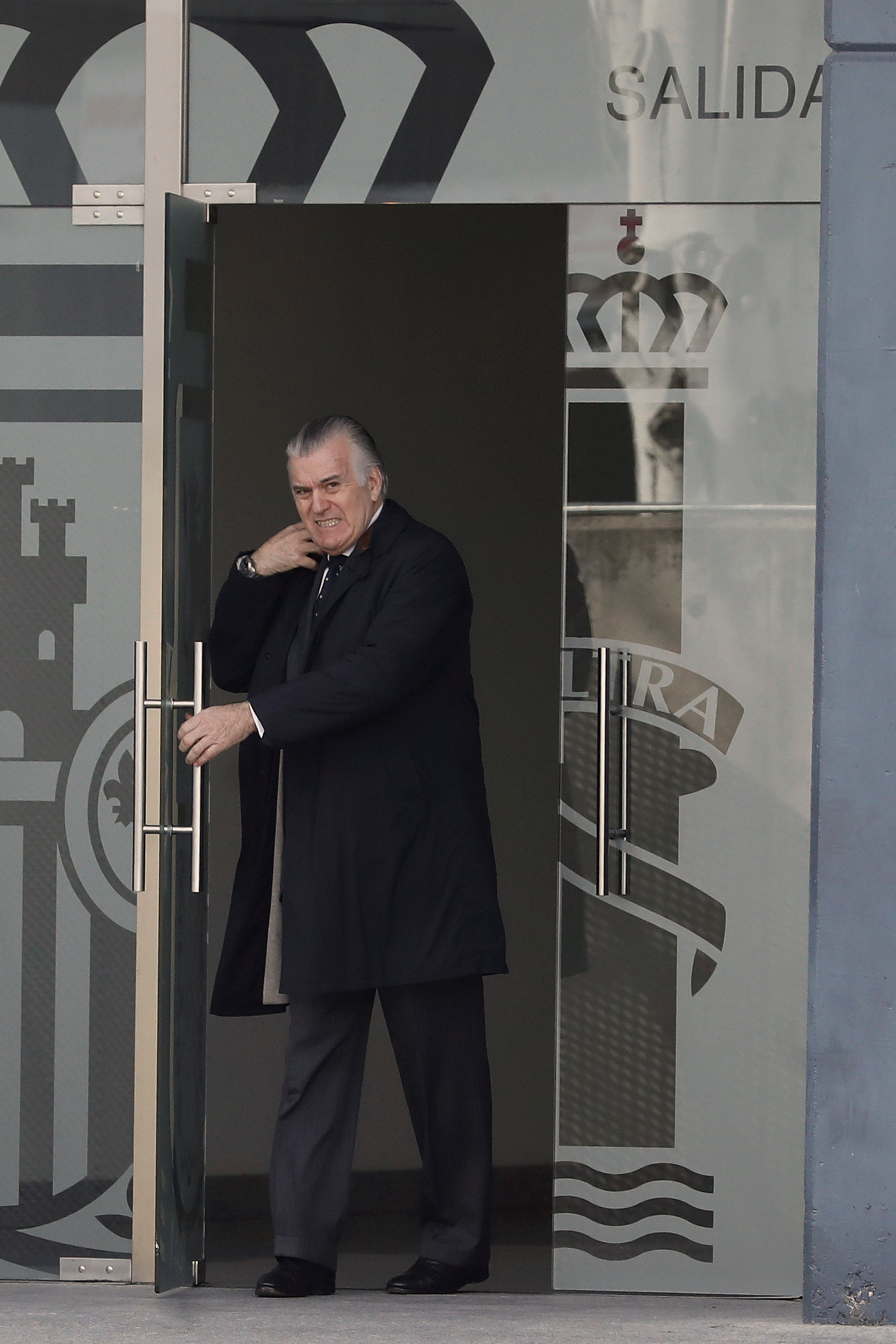 El extesorero popular, Luis Bárcenas, a su salida de la Audiencia Nacional.
