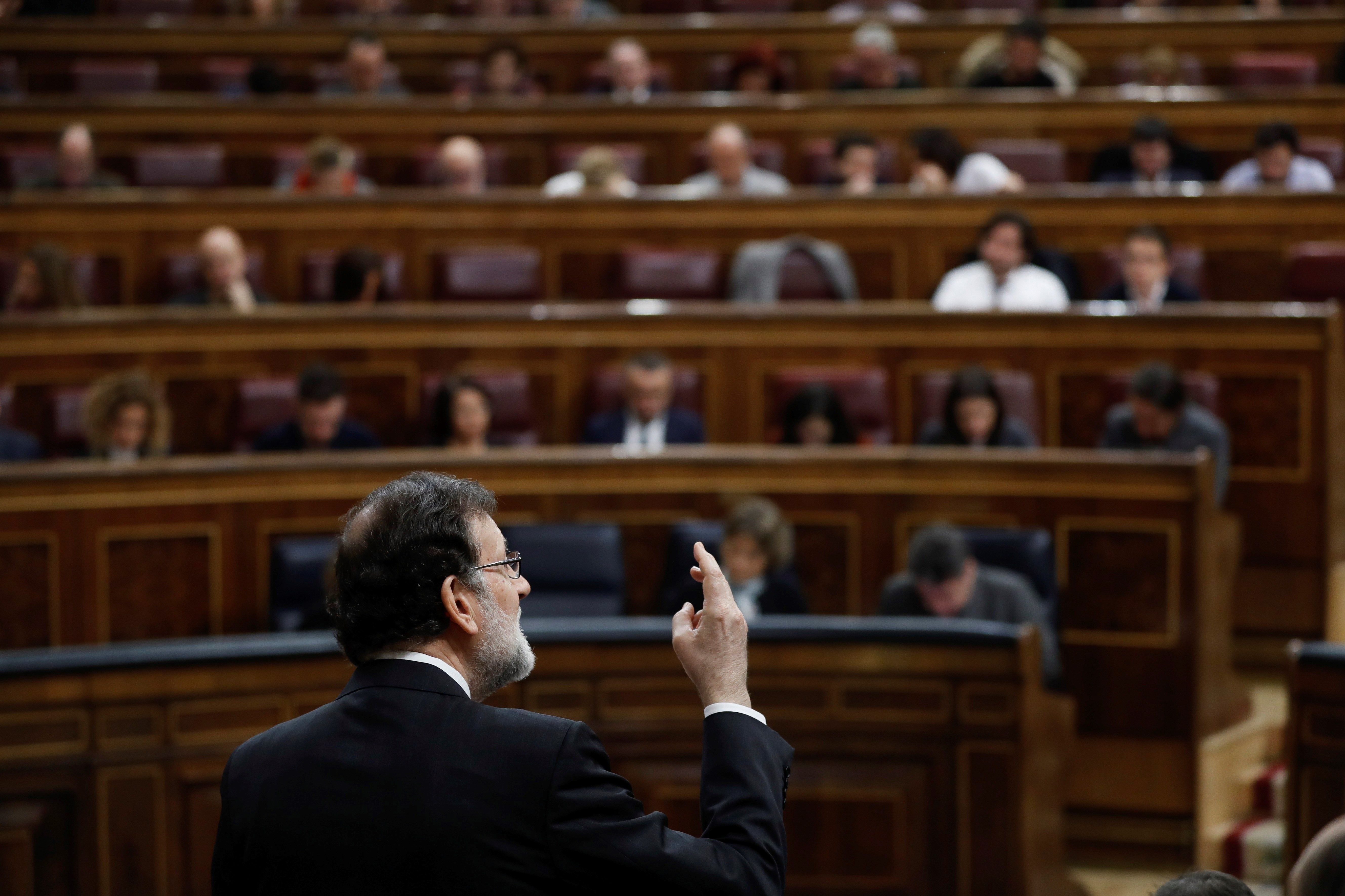 El presidente del Gobierno, Mariano Rajoy, en el Congreso.