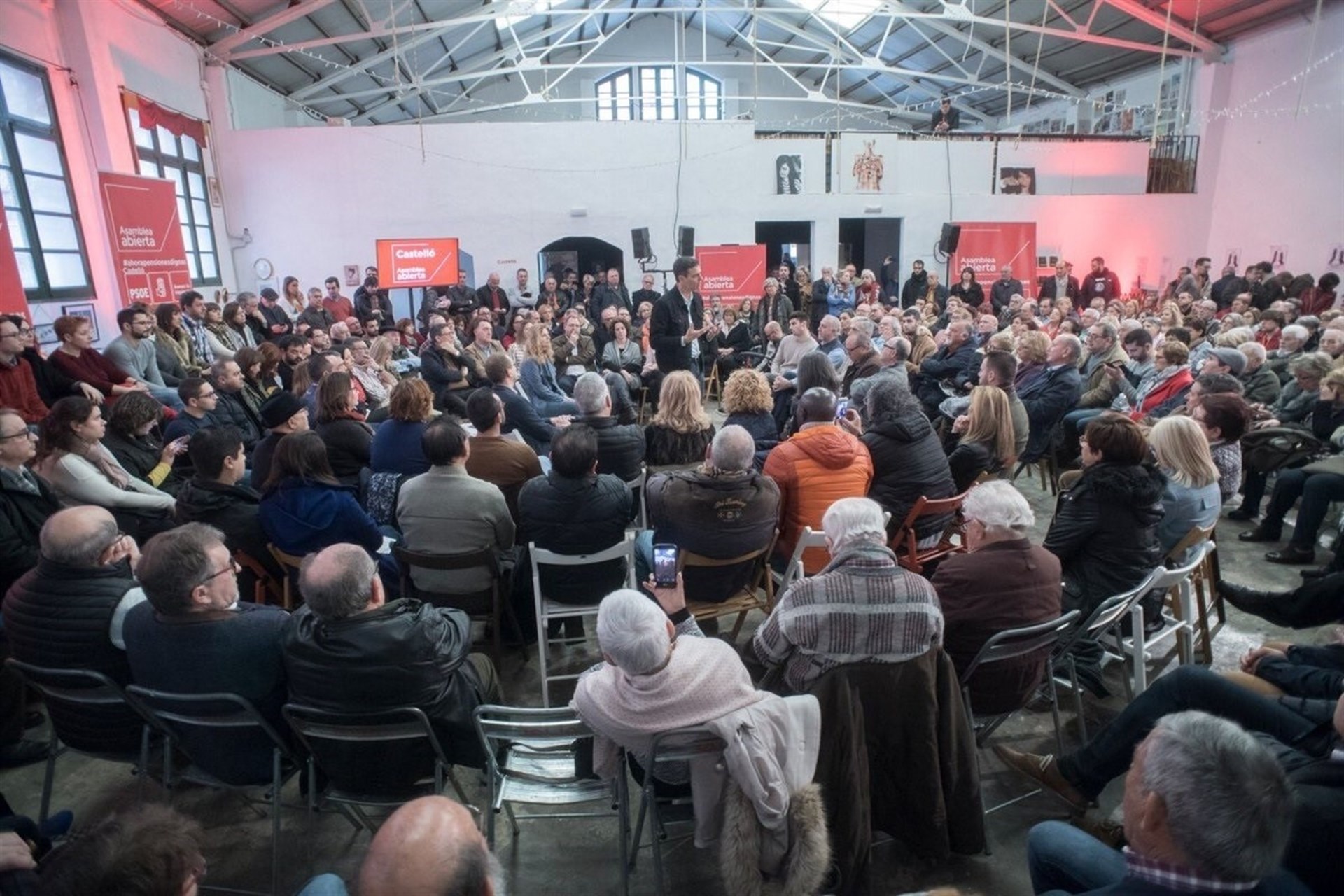 El secretario general del PSOE, Pedro Sánchez, durante la asamblea de este fin de semana en Castellón.