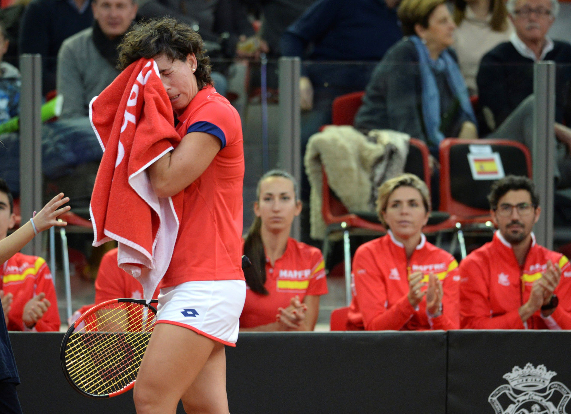 Carla Suárez no pudo con la número uno italiana, Sara Errani.