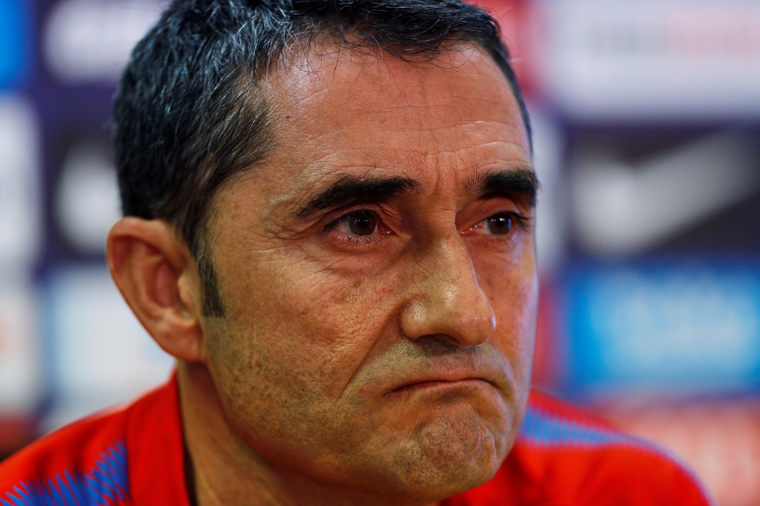Ernesto Valverde, en rueda de prensa.