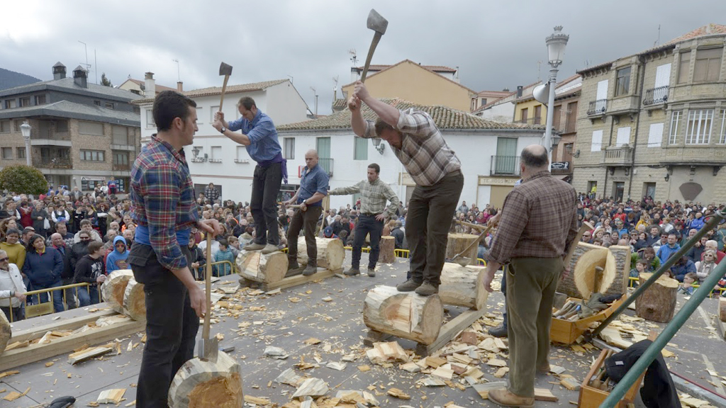 Los cortadores, durante una exhibición en la última edición de la Fiesta. / el adelantado