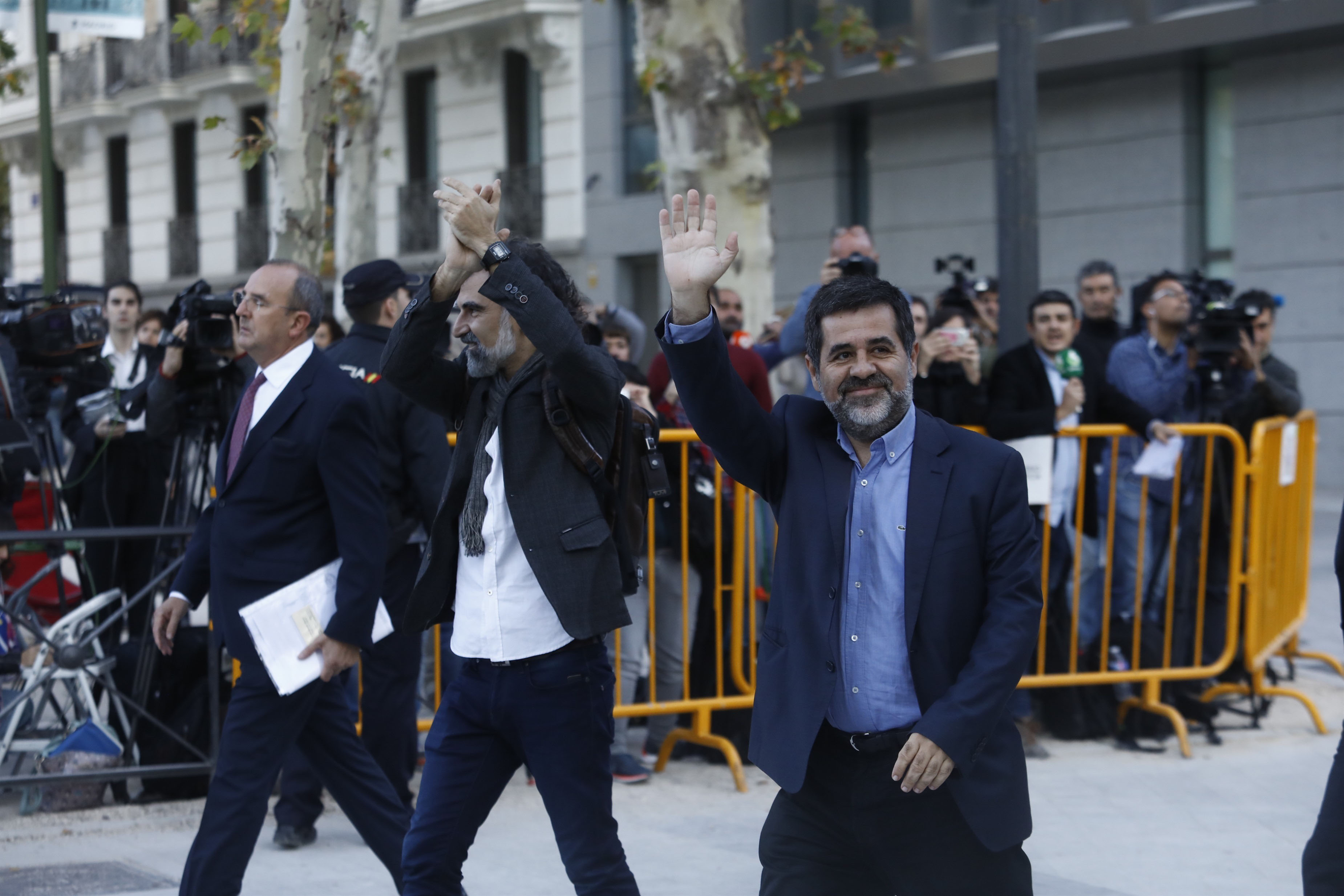 Jordi Sànchez, a su llegada a la Audiencia Nacional en octubre antes de ser enviado a prisión.