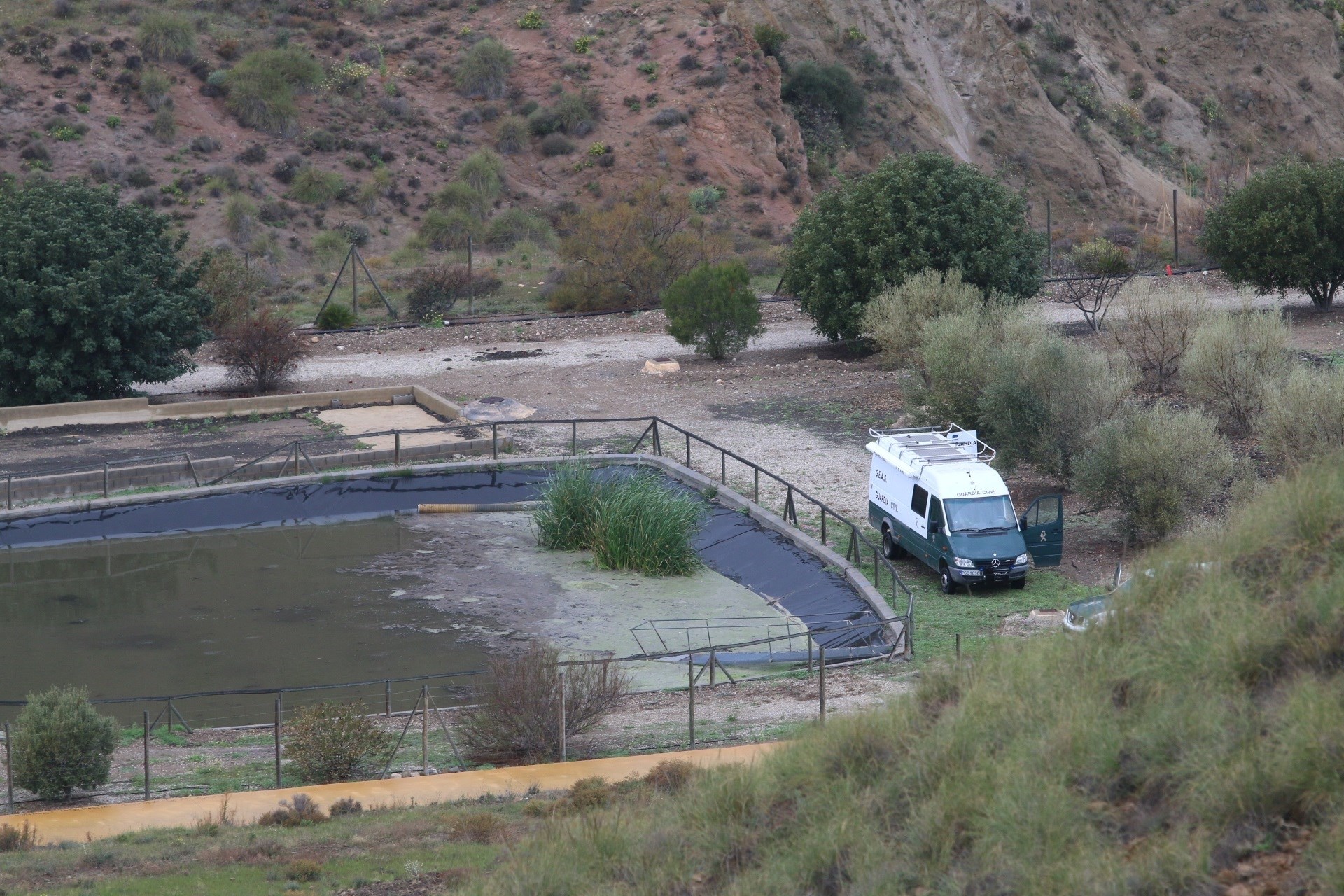 Imagen de la zona donde apareció la camiseta del niño desaparecido.