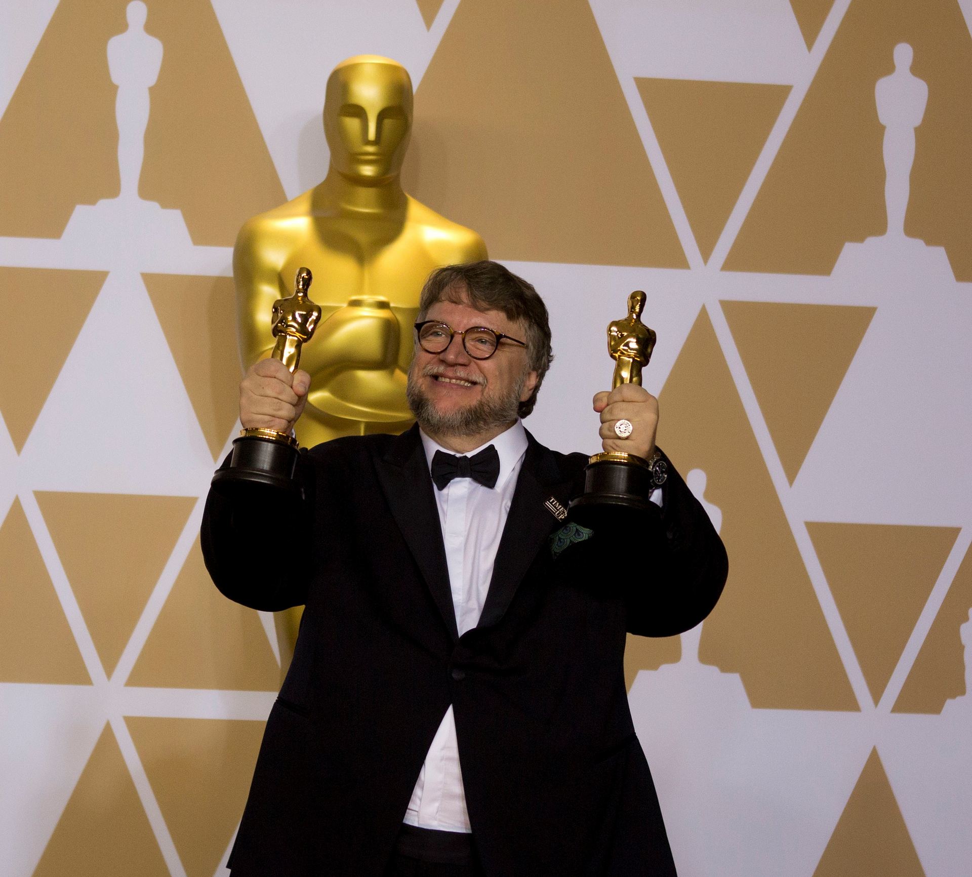 El director Guillermo del Toro ganador del premio a mejor director y mejor película por 'La forma del agua'.