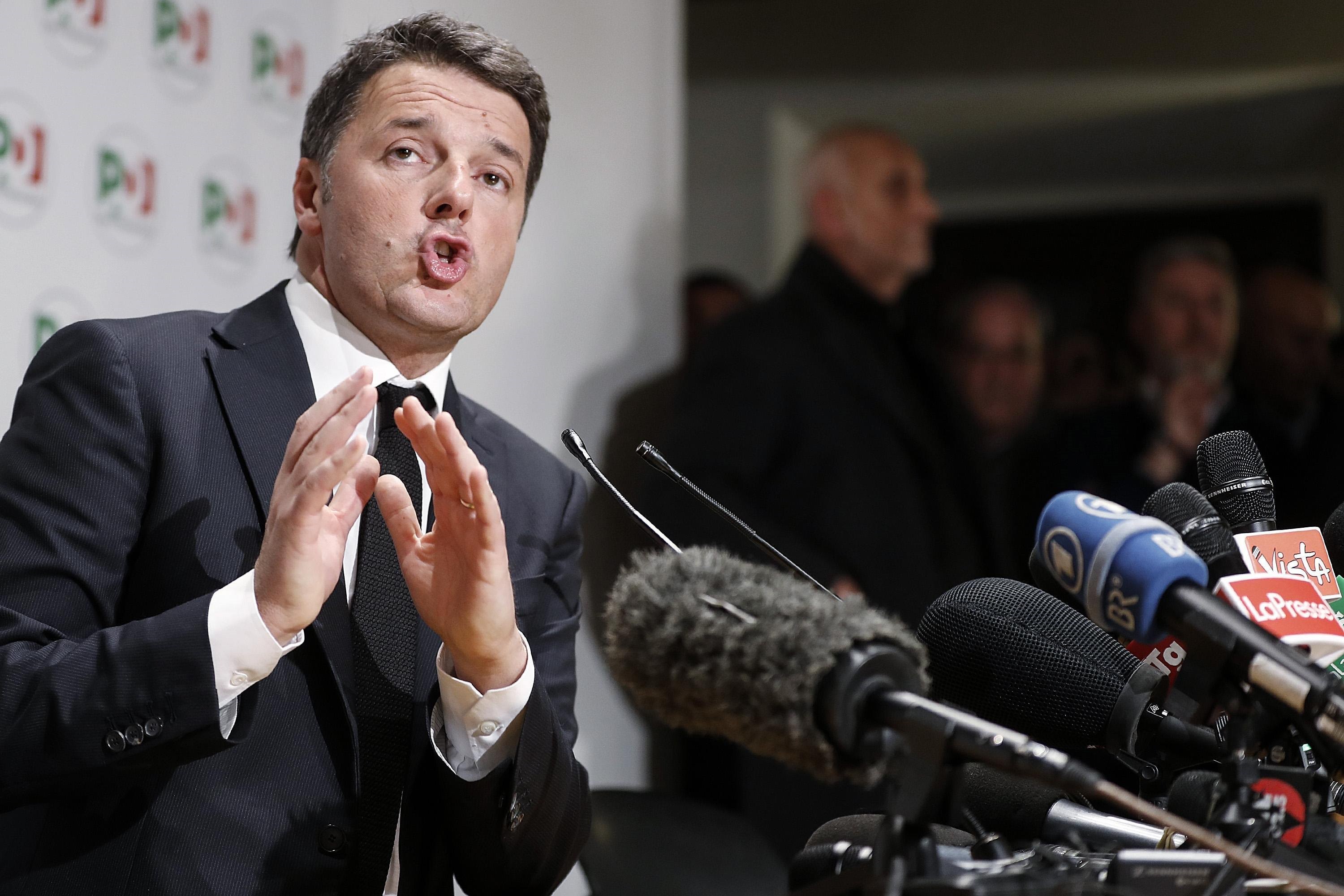 El secretario general del gubernamental Partido Democrático, Matteo Renzi.