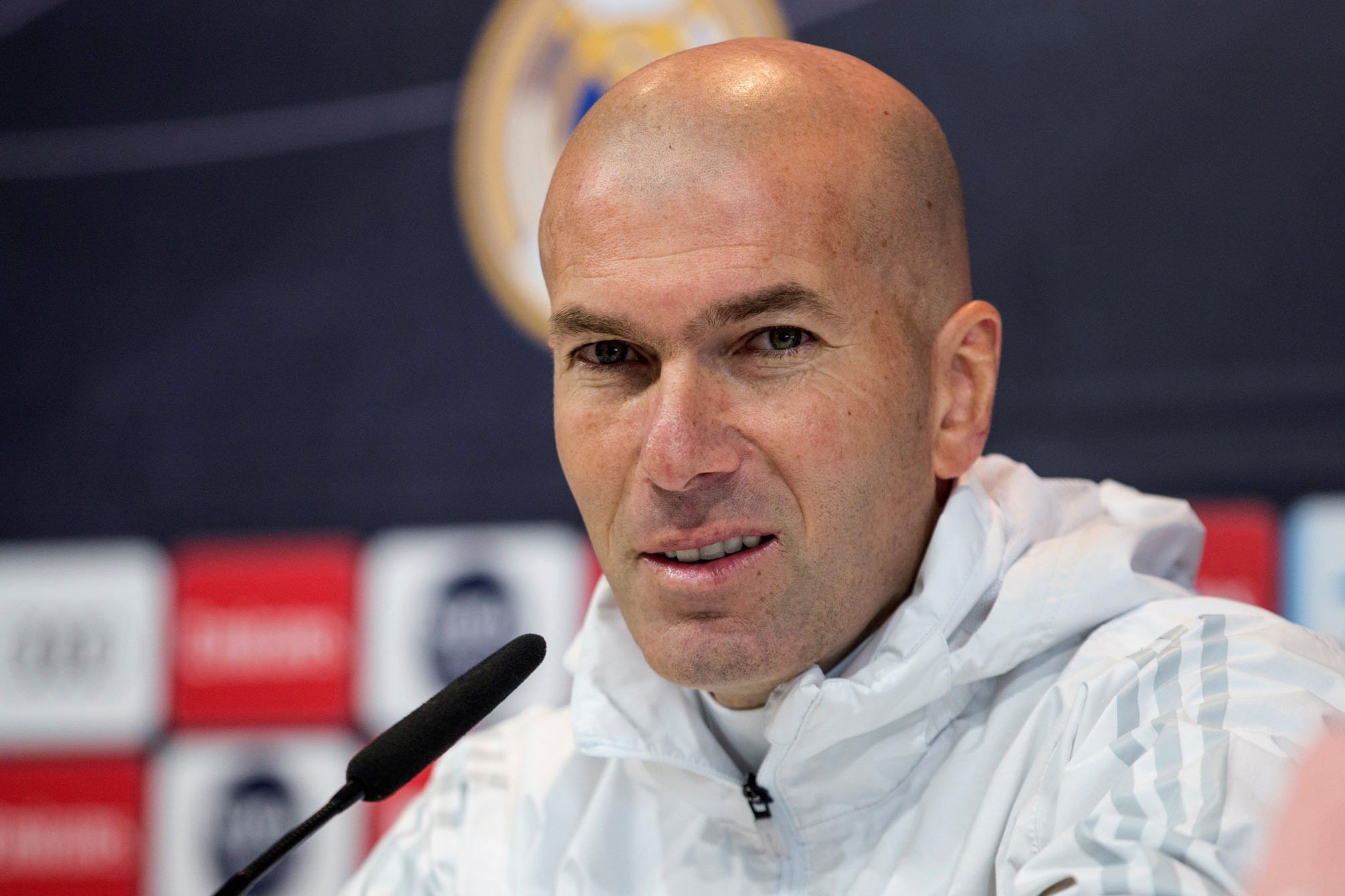 Zinedine Zidane, en rueda de prensa.