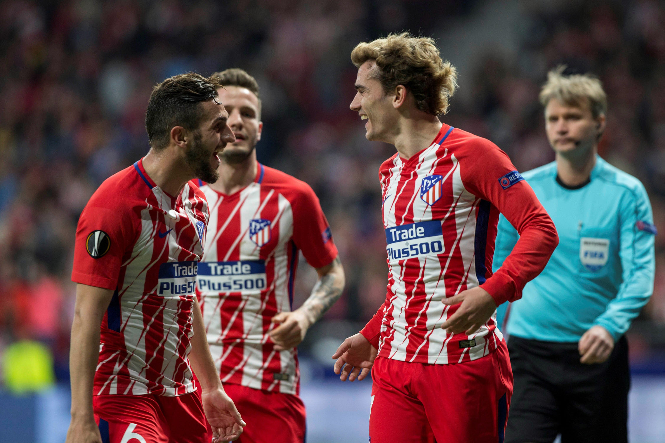 Koke y Griezmann marcaron los goles del Atlético en el triunfo ante el Sporting de Portugal.