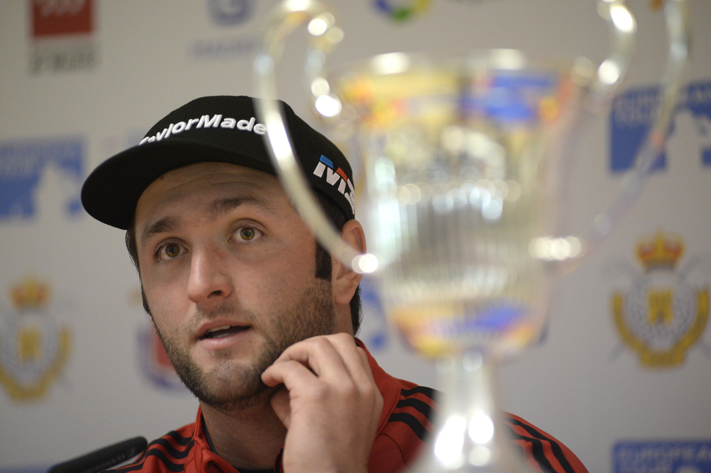 El vizcaíno Jon Rahm, en la presentación del Open de España de golf.