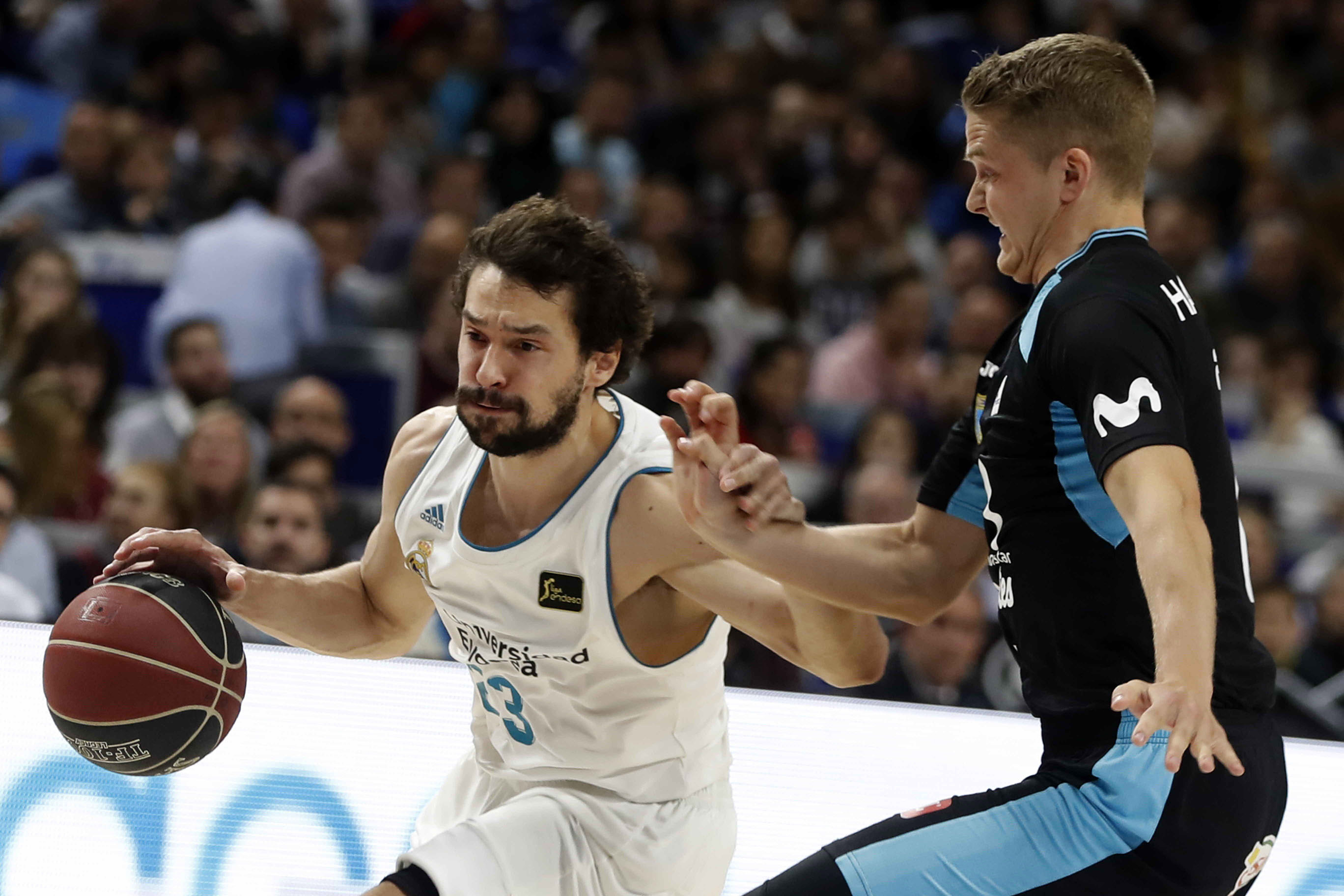 Sergio Llull volvió a jugar un partido de liga tras reaparecer en la Euroliga.