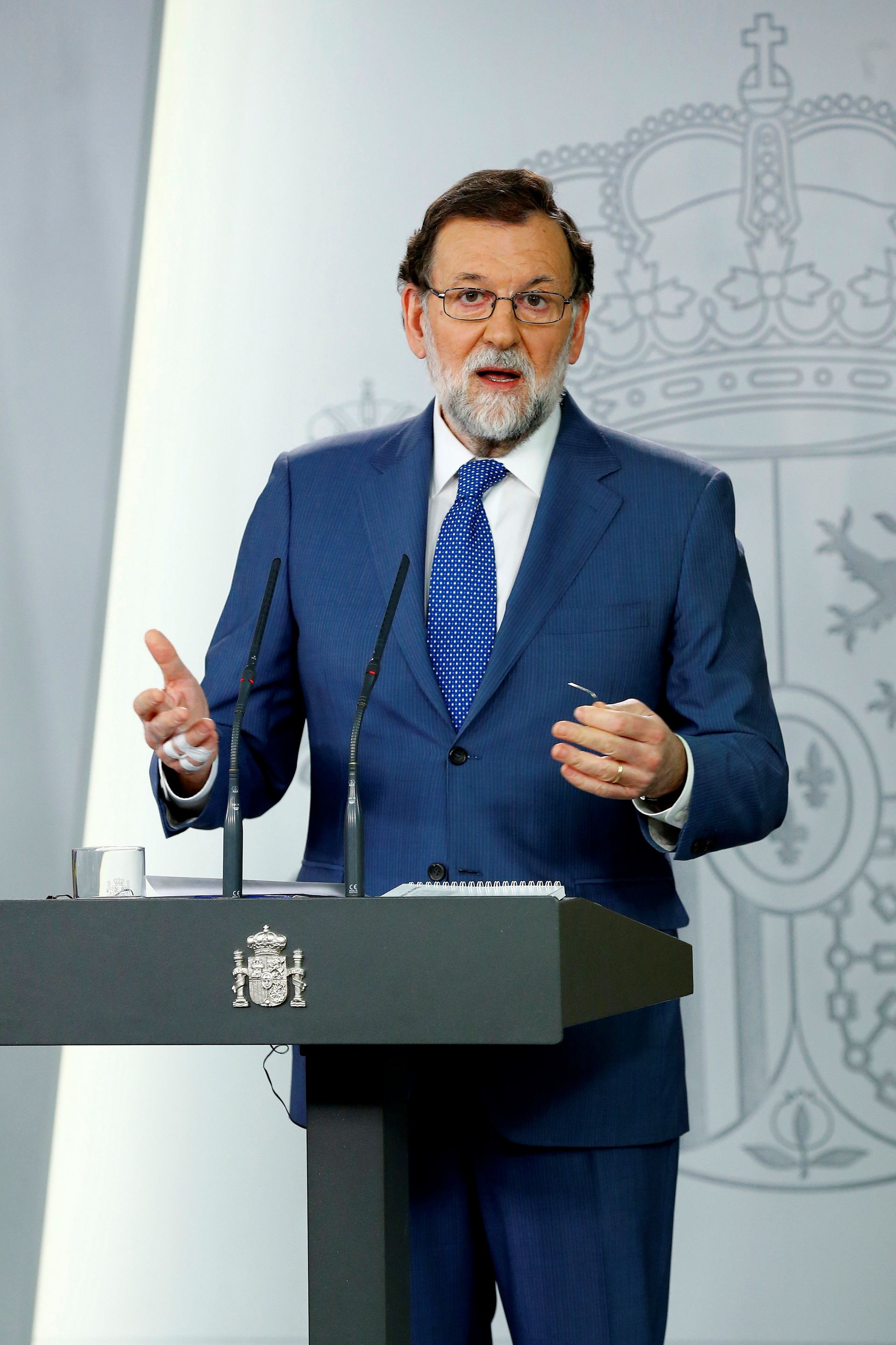 El presidente del Gobierno, Mariano Rajoy, durante su rueda de prensa.