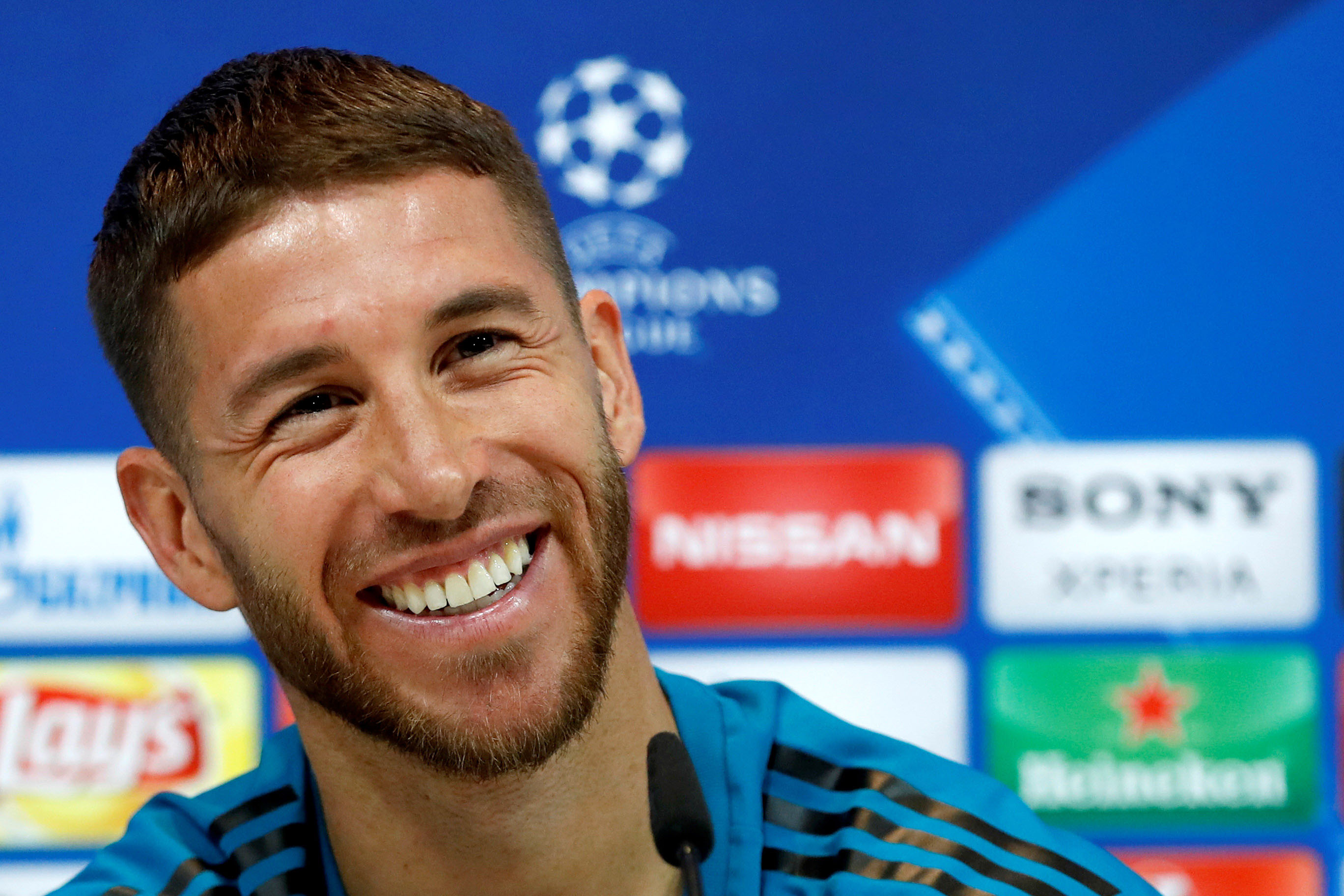 Sergio Ramos, en la rueda de prensa previa al Real Madrid-Bayern.