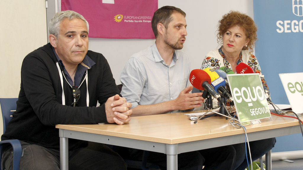 Marcellesi, en el centro, en rueda de prensa. / Nerea Llorente